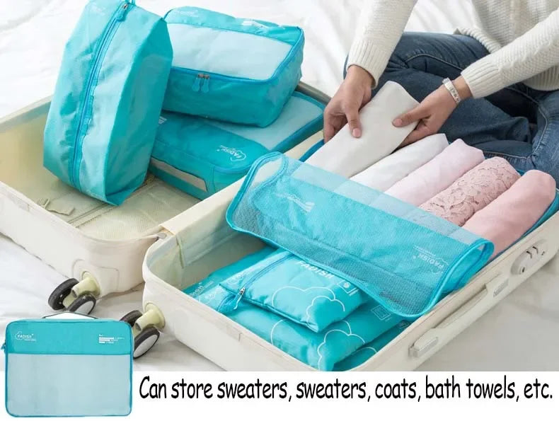 Conjunto de peças organizador de viagem