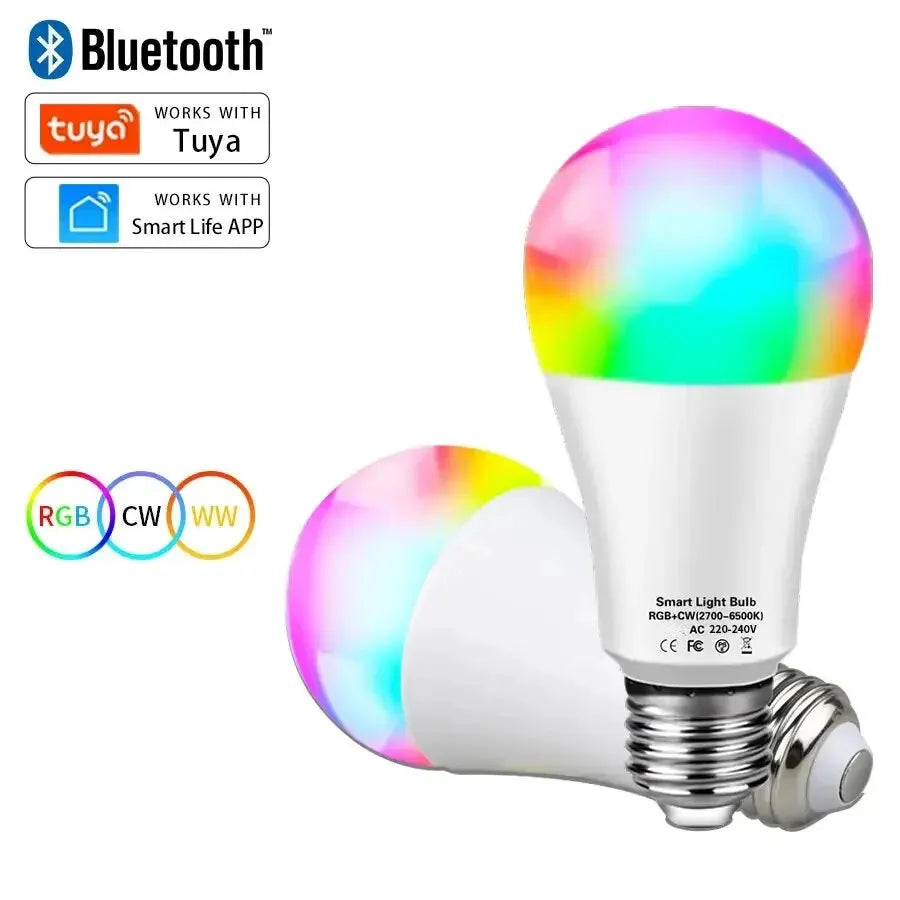 Lâmpada LED inteligente, luz regulável no app