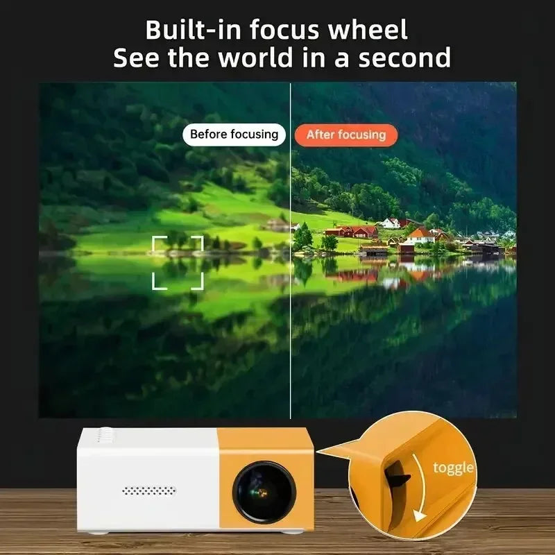 Mini projetor portátil HD 1080P