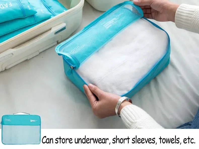 Conjunto de peças organizador de viagem