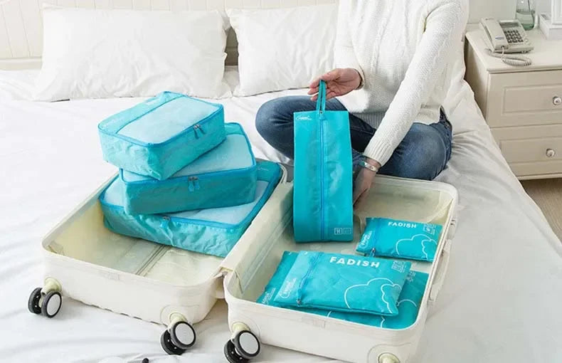 Conjunto de peças organizador de viagem
