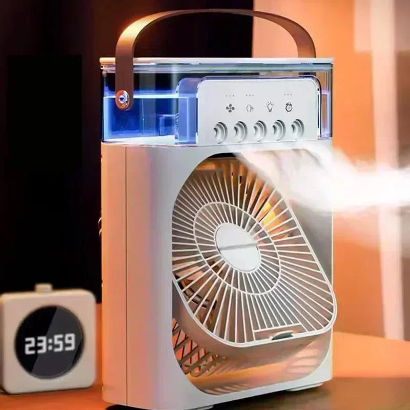 Ventilador e umidificador de ar com luzes led