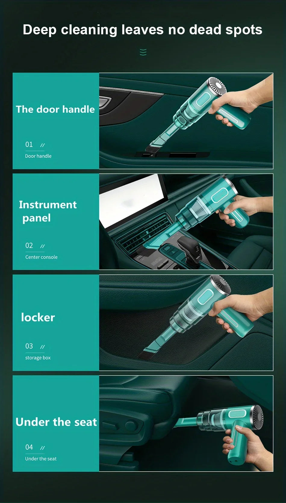 Aspirador de carro portátil sem fio