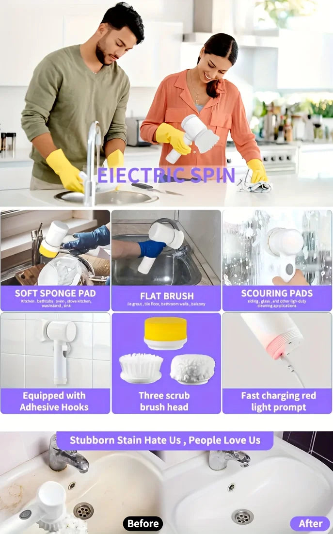 Escova de limpeza doméstica. Economize seu tempo!