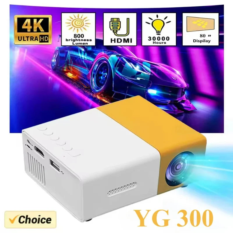 Mini projetor portátil HD 1080P