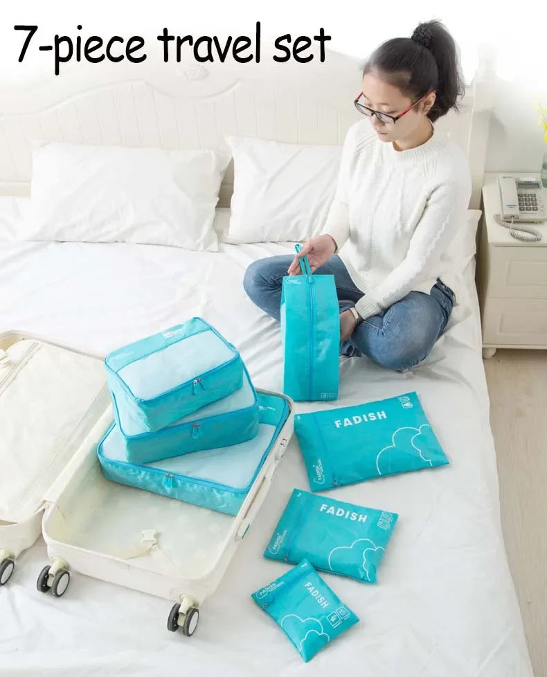 Conjunto de peças organizador de viagem