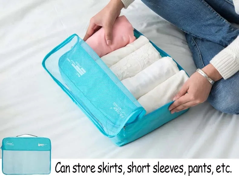 Conjunto de peças organizador de viagem