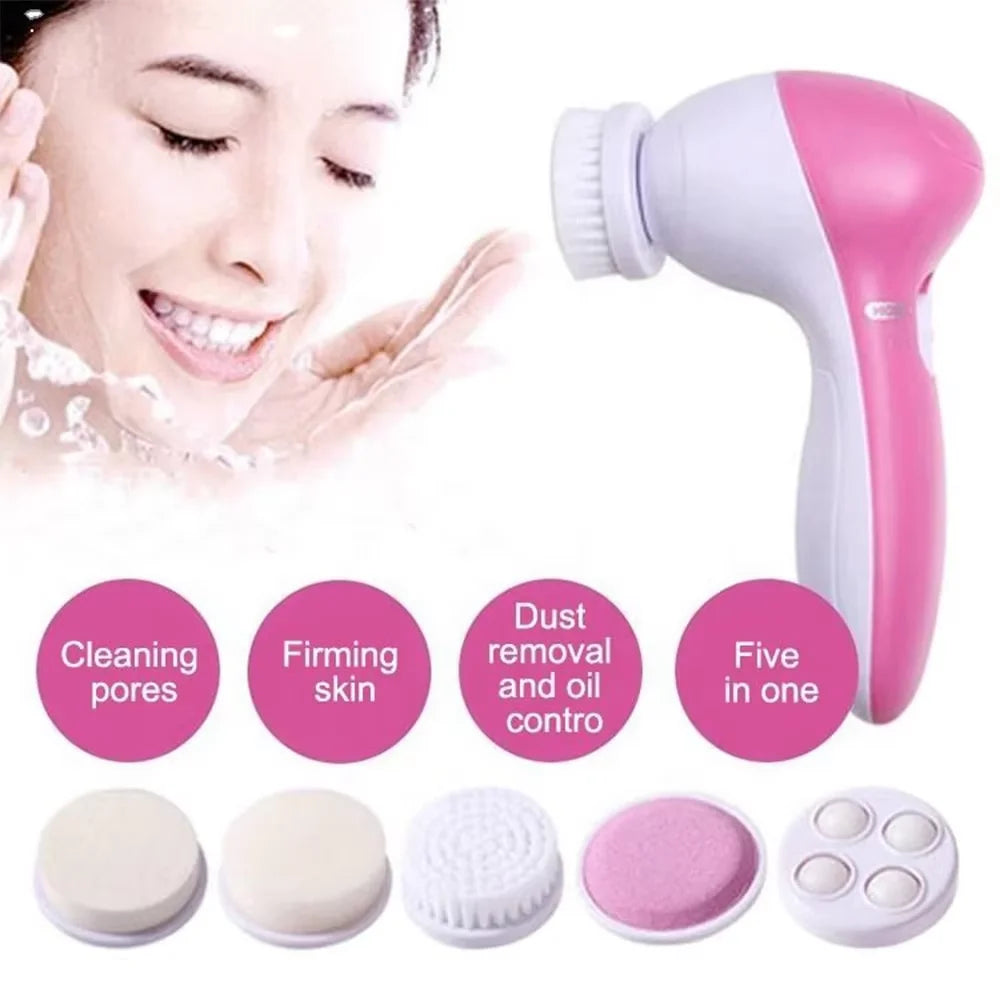 Escova elétrica de limpeza facial. Retira maquiagem, cuidados com a pele