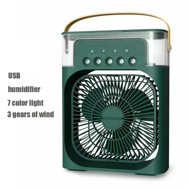Ventilador e umidificador de ar com luzes led