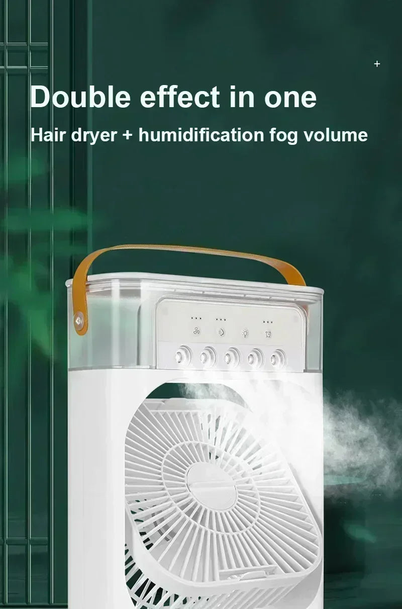 Ventilador e umidificador de ar com luzes led