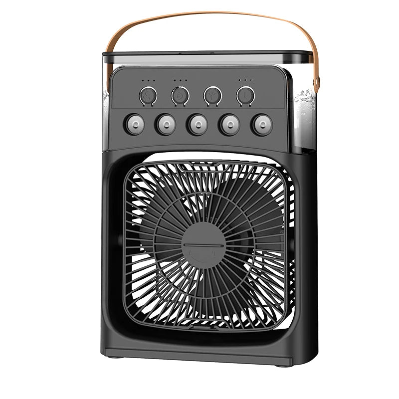 Ventilador e umidificador de ar com luzes led