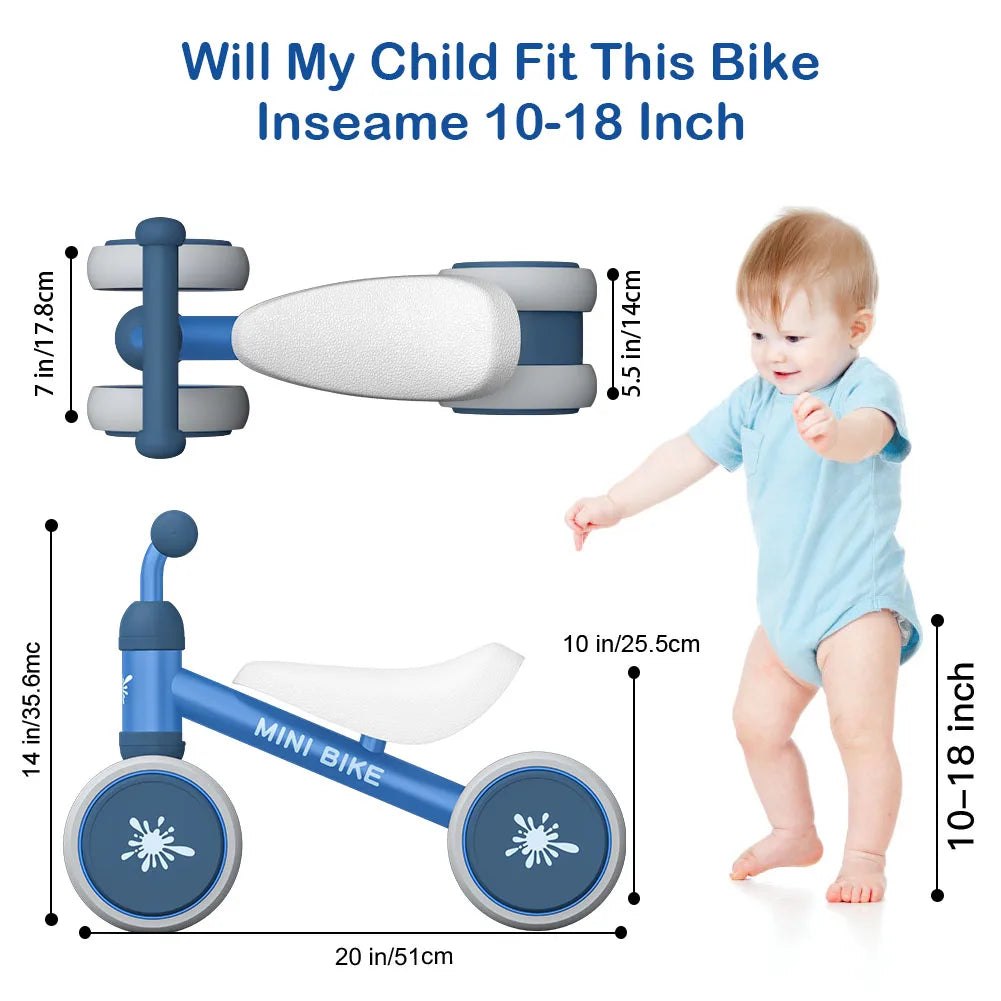 Bicicletas de equilíbrio para bebês 1-2 anos