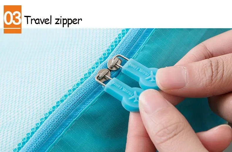 Conjunto de peças organizador de viagem