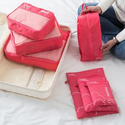 Conjunto de peças organizador de viagem