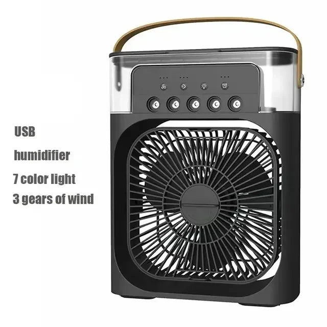 Ventilador e umidificador de ar com luzes led