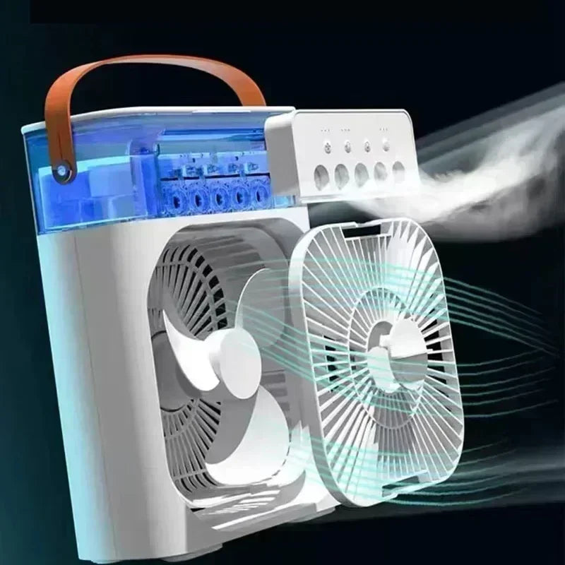 Ventilador e umidificador de ar com luzes led