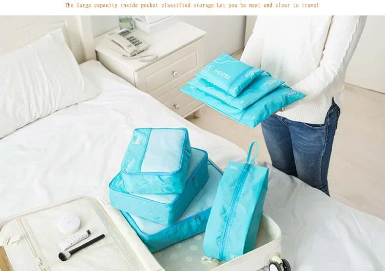 Conjunto de peças organizador de viagem