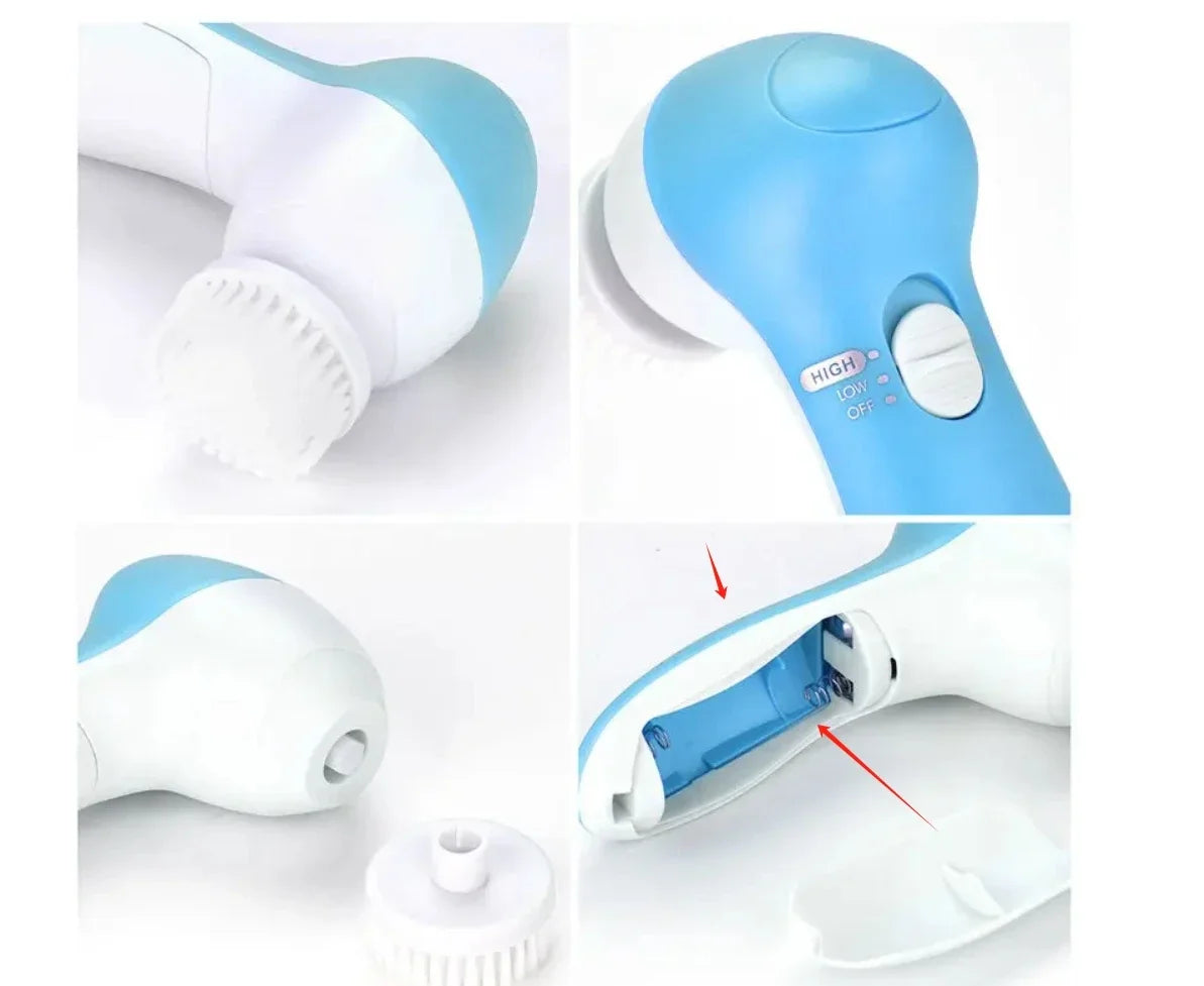Escova elétrica de limpeza facial. Retira maquiagem, cuidados com a pele