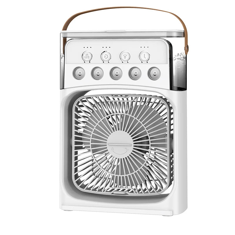 Ventilador e umidificador de ar com luzes led