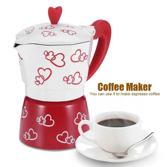 Cafeteira de alumínio italiano, chaleira de café para casa e escritório