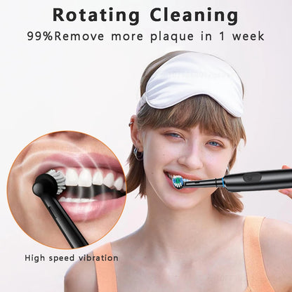 Escova de dentes elétrica rotativa, recarregável. Higiêne completa.