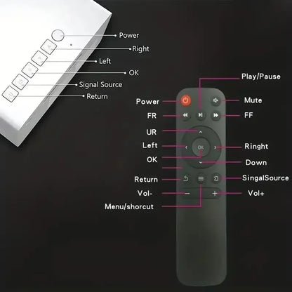 Mini projetor portátil HD 1080P