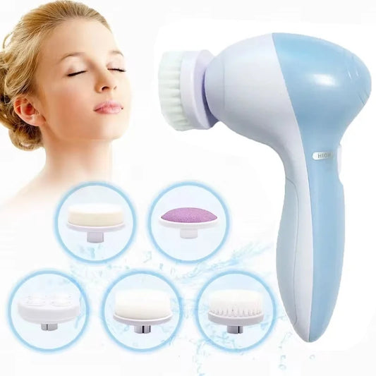 Escova elétrica de limpeza facial. Retira maquiagem, cuidados com a pele
