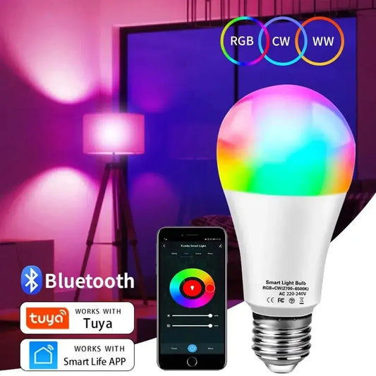 Lâmpada LED inteligente, luz regulável no app