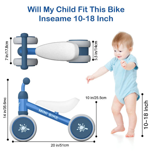 Bicicletas de equilíbrio para bebês 1-2 anos