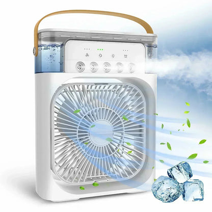 Ventilador e umidificador de ar com luzes led